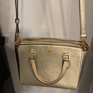 Tory Burch Gold Metallic Crossbody Bag
